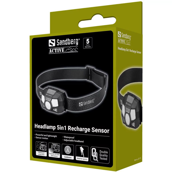Челник Sandberg Headlamp 5in1 Recharge Sensor